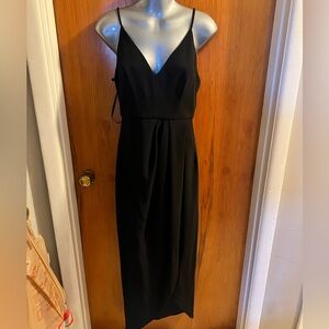 Black dress with slit